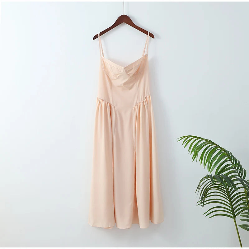 Pleated Hem Maxi Dress