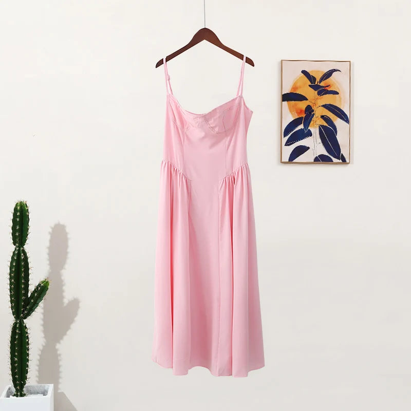 Pleated Hem Maxi Dress