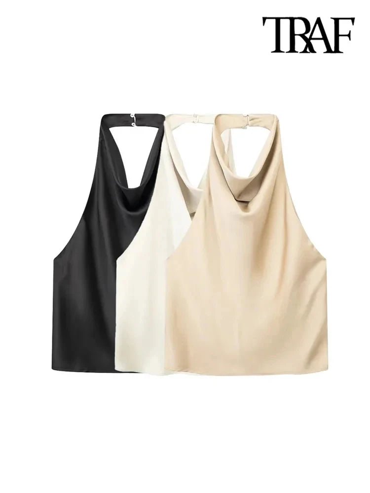 Flowing Halterneck Tank Top