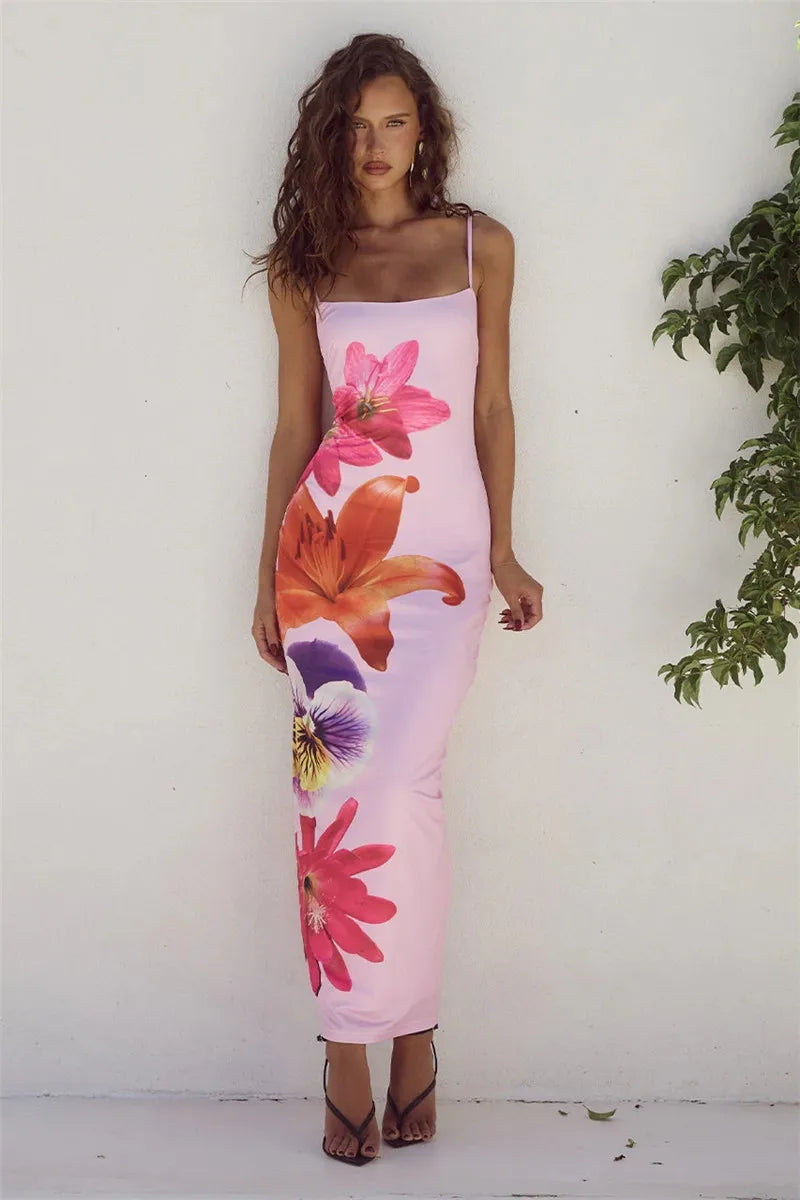 Floral Print Long Dress