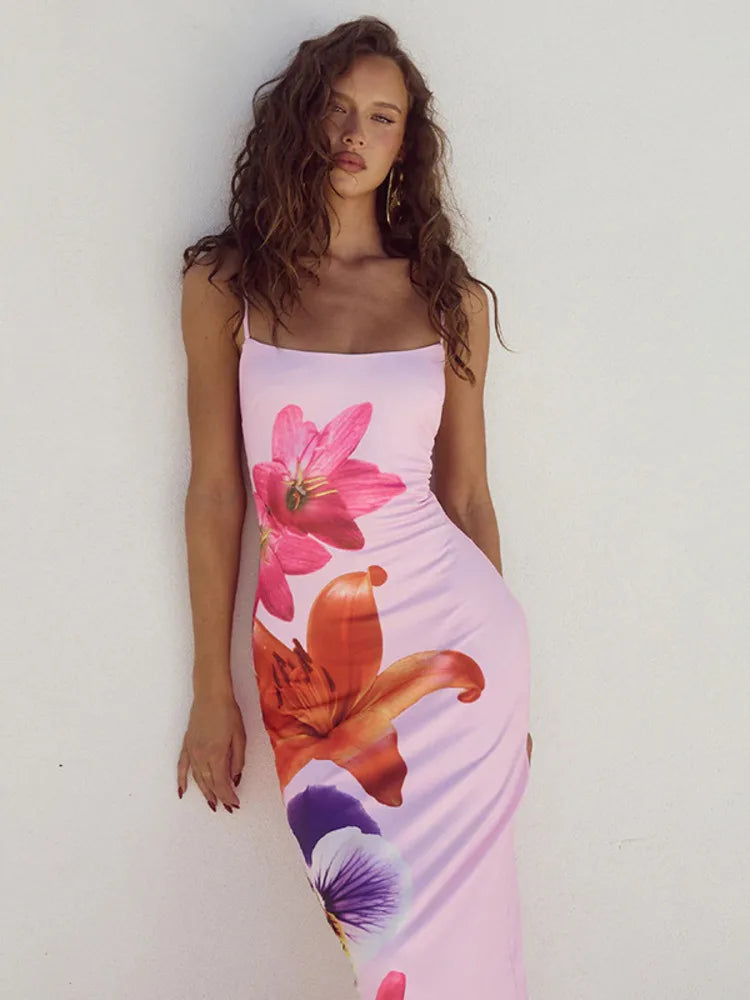 Floral Print Long Dress