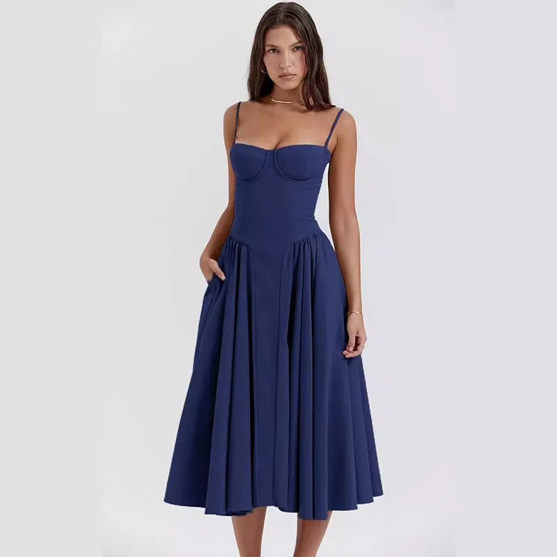 Pleated Hem Maxi Dress