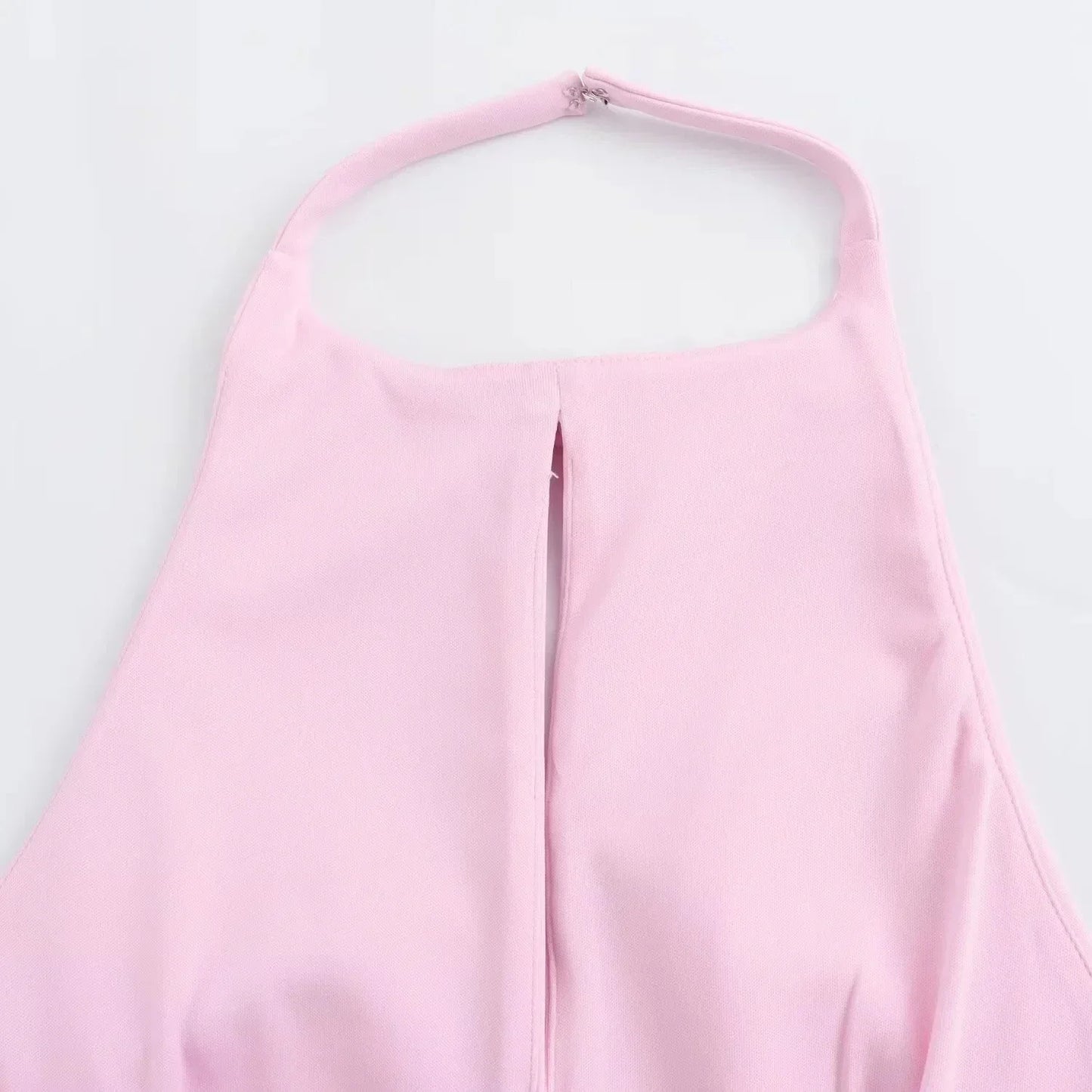 Pink Halter Bow Top