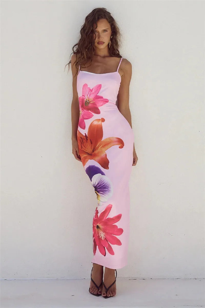 Floral Print Long Dress