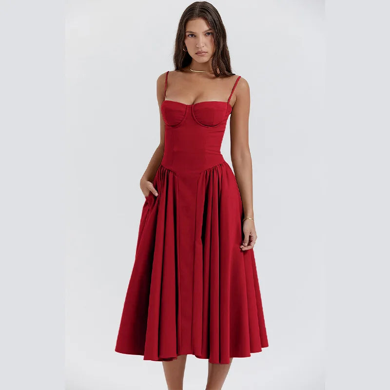 Pleated Hem Maxi Dress