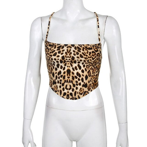 Leopard Backless Top