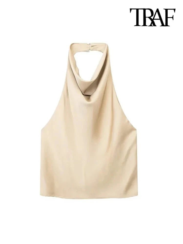 Flowing Halterneck Tank Top